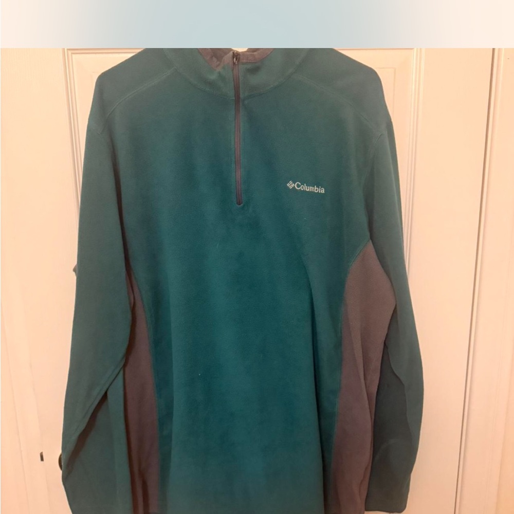 Columbia Green and Gray Fleece Jacket